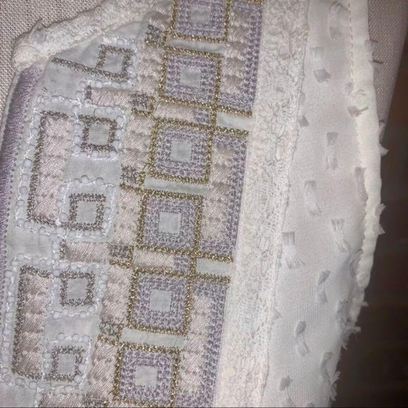 Anthropologie One September Cream Embroidered Top - Picture 4 of 6